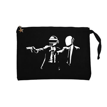 Daft Punk Pulp Fiction Siyah Clutch Astarlı Cüzdan / El Çantası