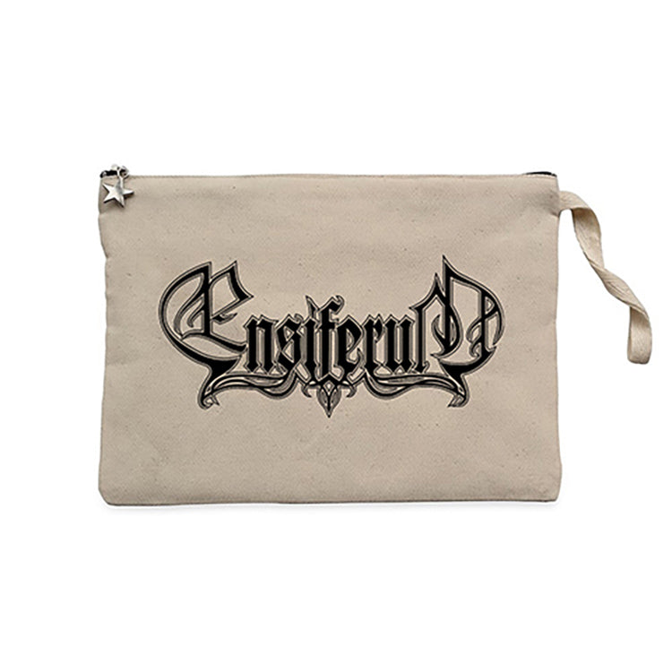 Ensiferum Logo Krem Clutch Astarlı Cüzdan / El Çantası