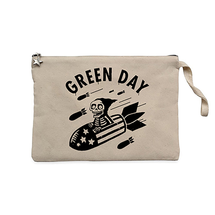 Green Day Skeleton Krem Clutch Astarlı Cüzdan / El Çantası