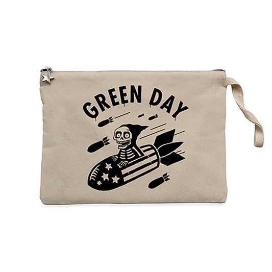 Green Day Skeleton Krem Clutch Astarlı Cüzdan / El Çantası