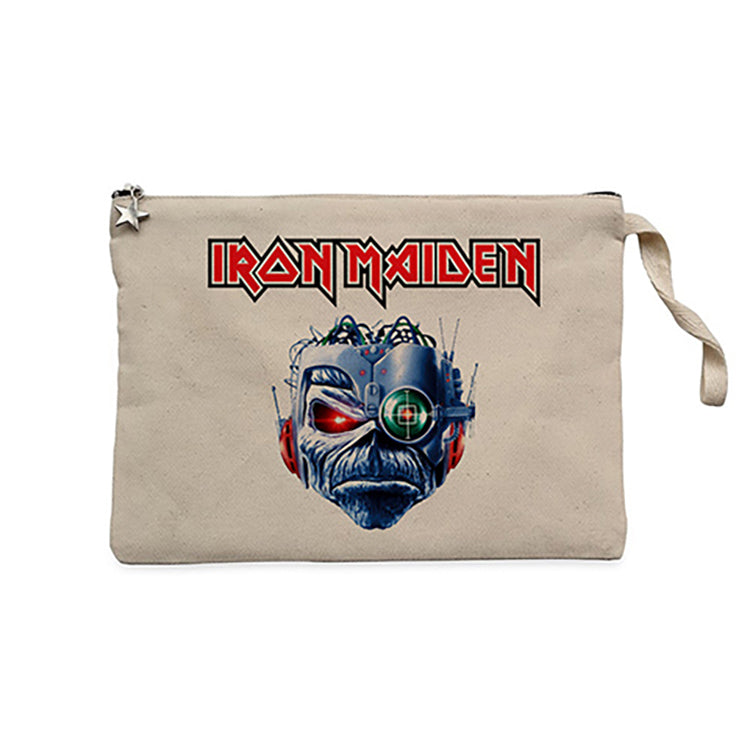 Iron Maiden Bionic Krem Clutch Astarlı Cüzdan / El Çantası