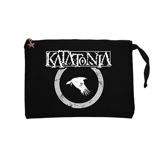 Katatonia Circle Bird Siyah Clutch Astarlı Cüzdan / El Çantası