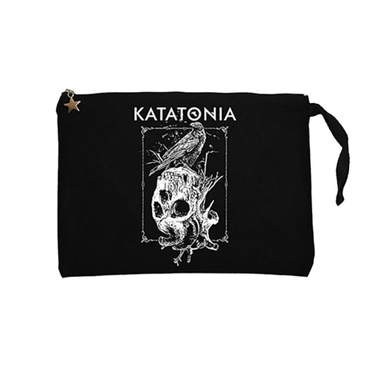 Katatonia Crow Siyah Clutch Astarlı Cüzdan / El Çantası