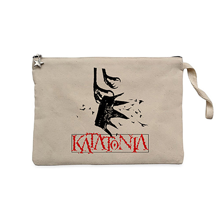Katatonia Crown Krem Clutch Astarlı Cüzdan / El Çantası