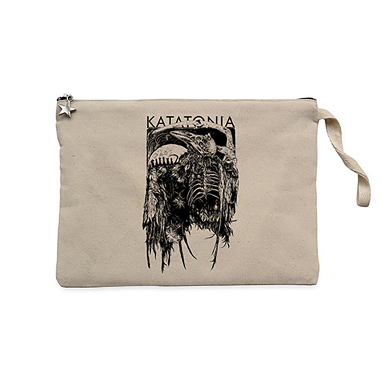 Katatonia Dead Eagle Krem Clutch Astarlı Cüzdan / El Çantası