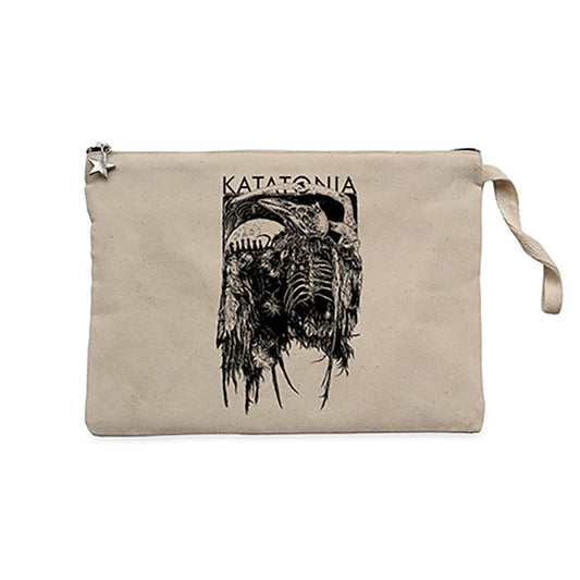 Katatonia Dead Eagle Krem Clutch Astarlı Cüzdan / El Çantası