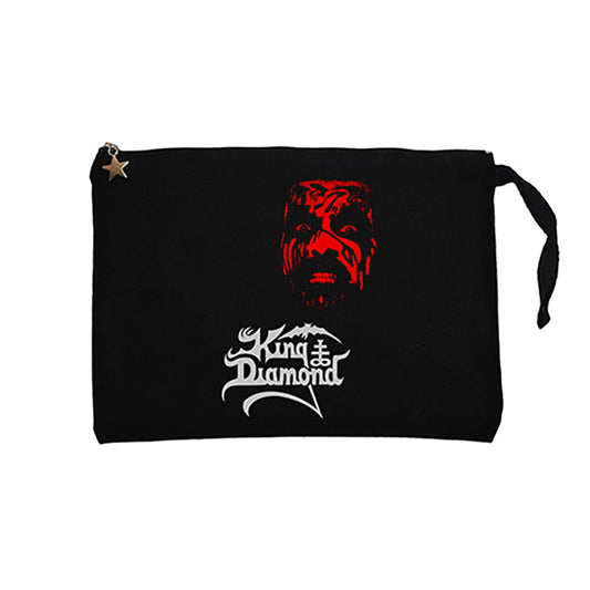 King Diamond Head Siyah Clutch Astarlı Cüzdan / El Çantası