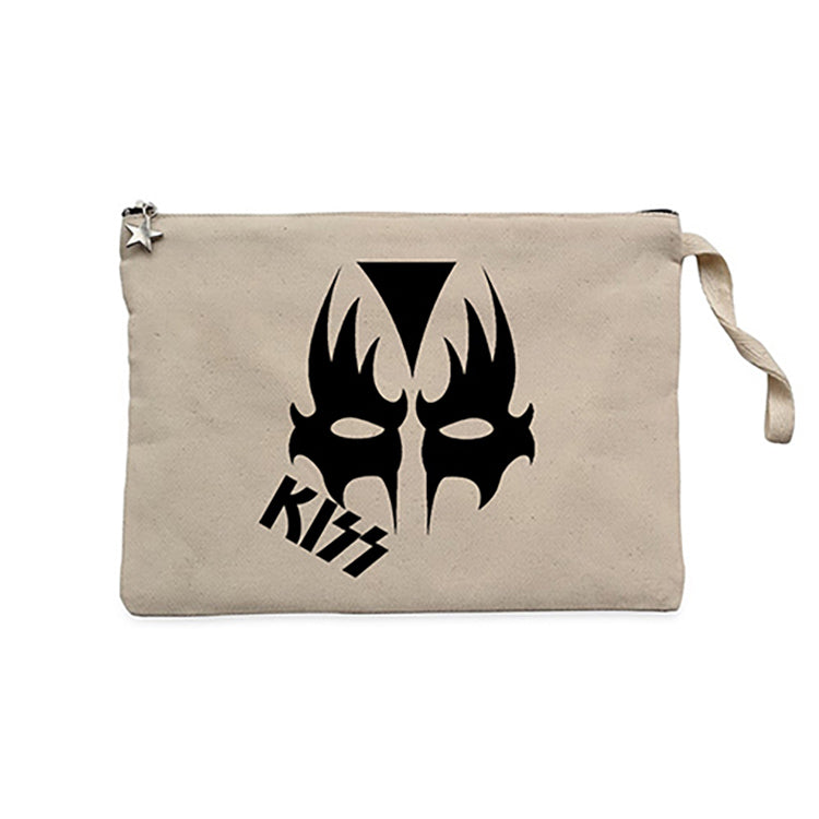 Kiss Mask Krem Clutch Astarlı Cüzdan / El Çantası