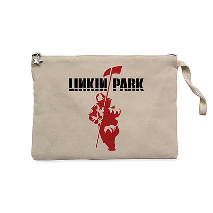 Linkin Park Soilder Krem Clutch Astarlı Cüzdan / El Çantası
