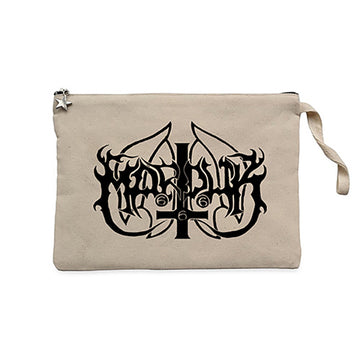 Marduk Logo Krem Clutch Astarlı Cüzdan / El Çantası