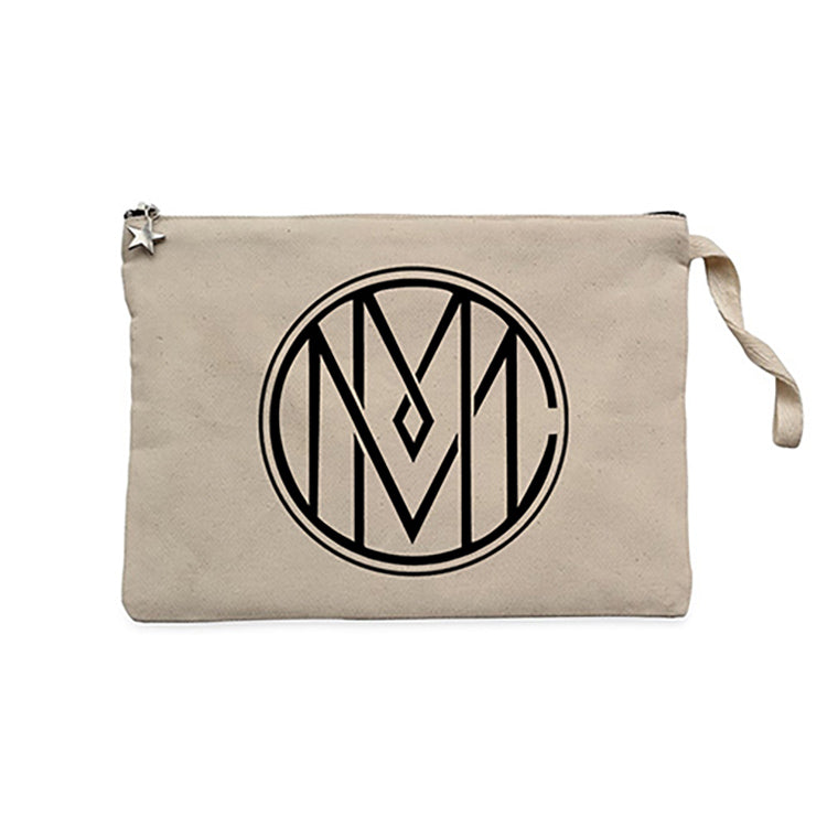 Marilyn Manson Circle Logo Krem Clutch Astarlı Cüzdan / El Çantası