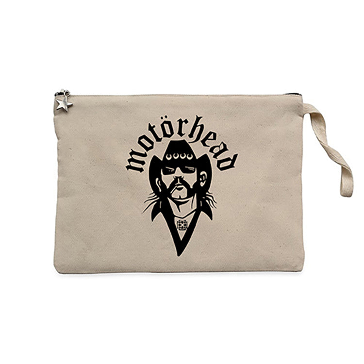 MotörHead Face Krem Clutch Astarlı Cüzdan / El Çantası