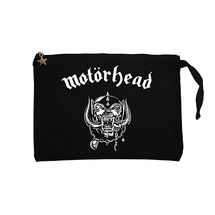 MotörHead Logo Classic Siyah Clutch Astarlı Cüzdan / El Çantası