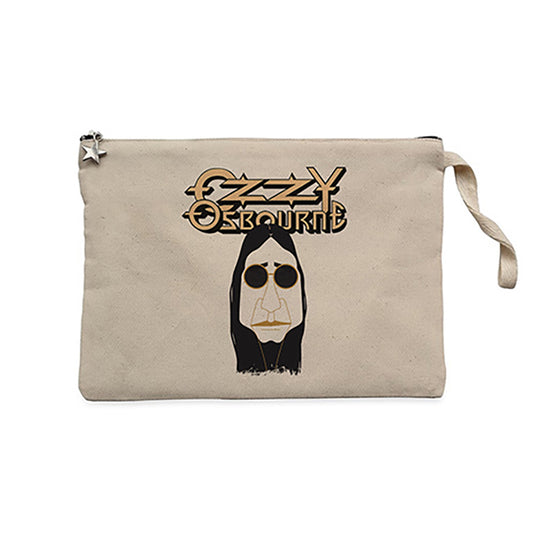 Ozzy Osbounre Drawing Krem Clutch Astarlı Cüzdan / El Çantası