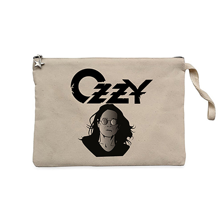 Ozzy Osbounre Head Krem Clutch Astarlı Cüzdan / El Çantası
