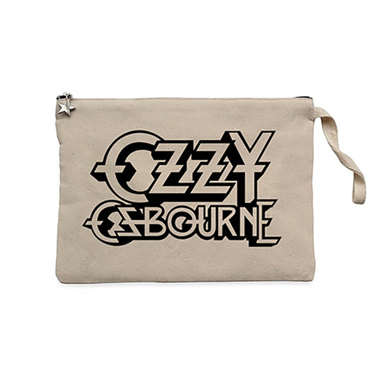 Ozzy Osbounre Logo Krem Clutch Astarlı Cüzdan / El Çantası