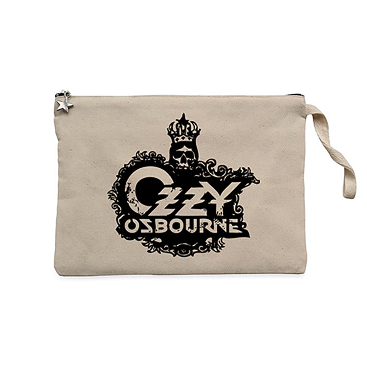 Ozzy Osbourne Skull Krem Clutch Astarlı Cüzdan / El Çantası