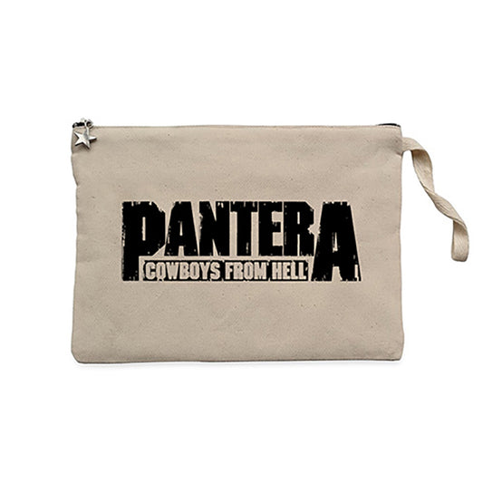 Pantera Cowboys From Hell 2 Krem Clutch Astarlı Cüzdan / El Çantası