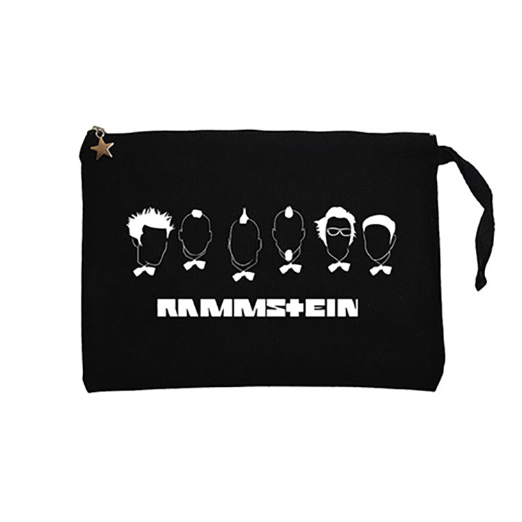 Rammstein Drawing Siyah Clutch Astarlı Cüzdan / El Çantası