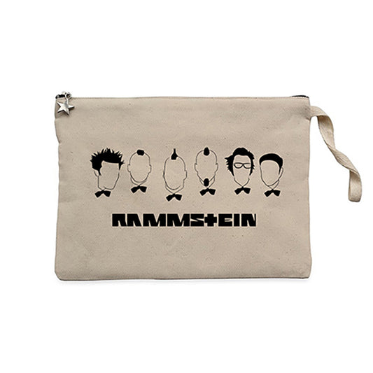 Rammstein Drawing 2 Krem Clutch Astarlı Cüzdan / El Çantası