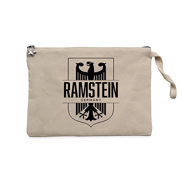 Rammstein Germany Krem Clutch Astarlı Cüzdan / El Çantası