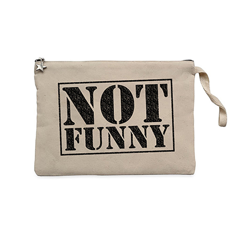 Not Funny Krem Clutch Astarlı Cüzdan / El Çantası