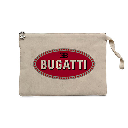 Bugatti 3B Logo Krem Clutch Astarlı Cüzdan / El Çantası