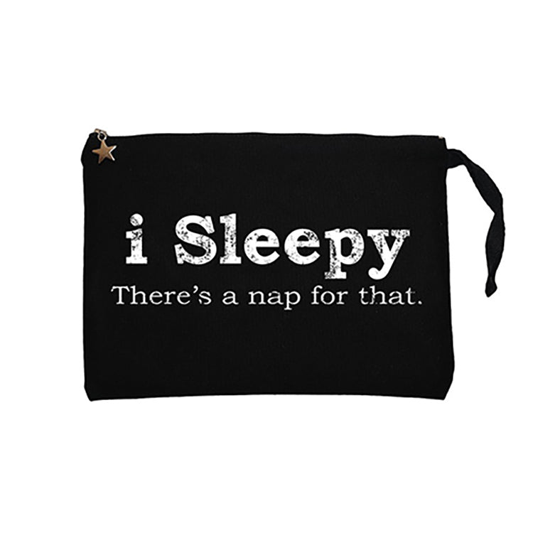 I Sleepy Siyah Clutch Astarlı Cüzdan / El Çantası