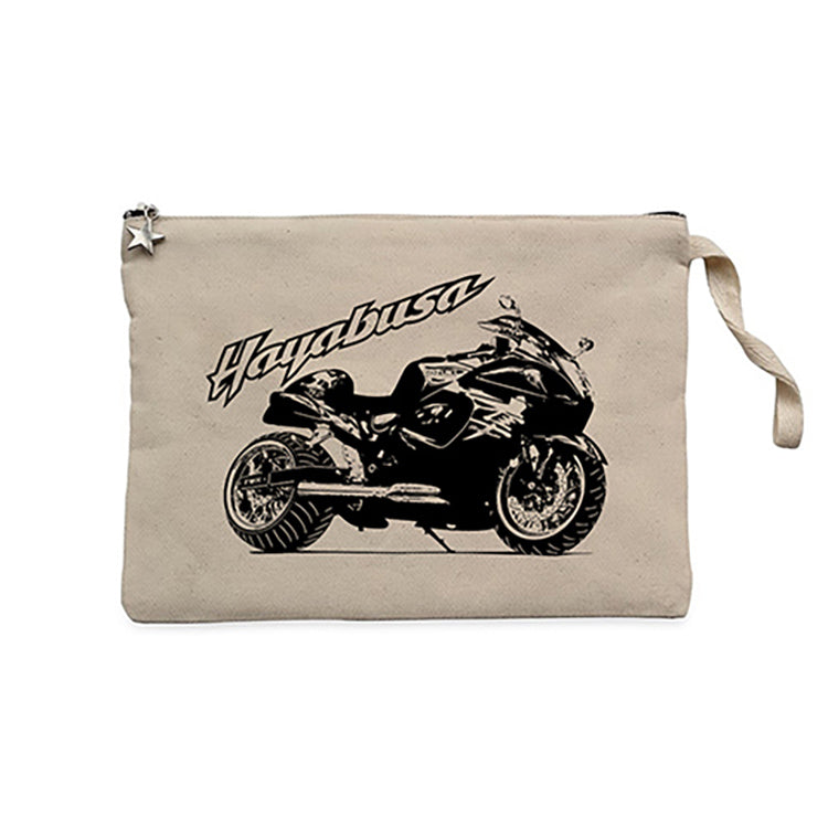 Suzuki Hayabusa Krem Clutch Astarlı Cüzdan / El Çantası