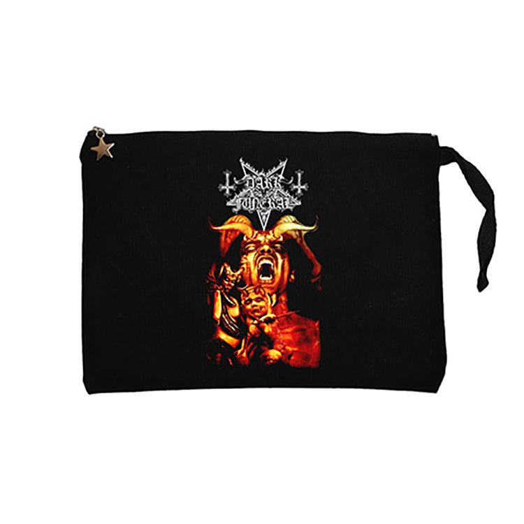 Dark Funeral Attera Totus Sanctus Siyah Clutch Astarlı Cüzdan / El Çantası