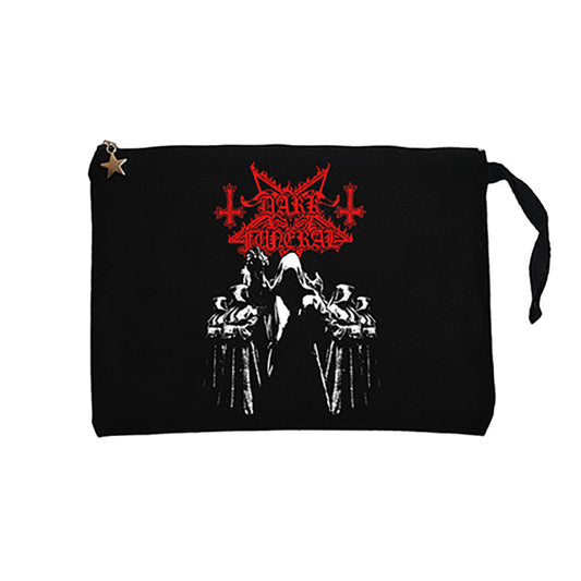 Dark Funeral Grup Siyah Clutch Astarlı Cüzdan / El Çantası