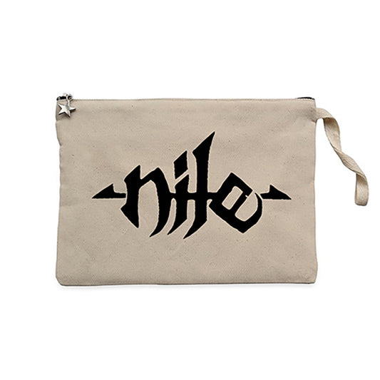 Nile Logo Krem Clutch Astarlı Cüzdan / El Çantası