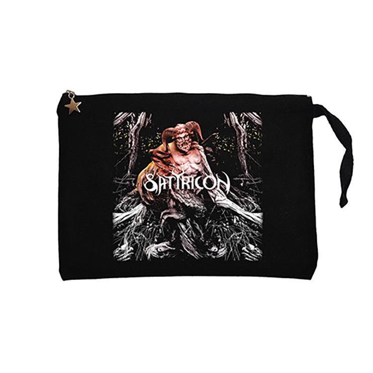 Satyricon 2013 Album Siyah Clutch Astarlı Cüzdan / El Çantası