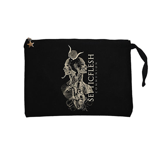Septicflesh Communion Siyah Clutch Astarlı Cüzdan / El Çantası