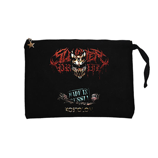 Slaughter To Prevail Kostolom Siyah Clutch Astarlı Cüzdan / El Çantası