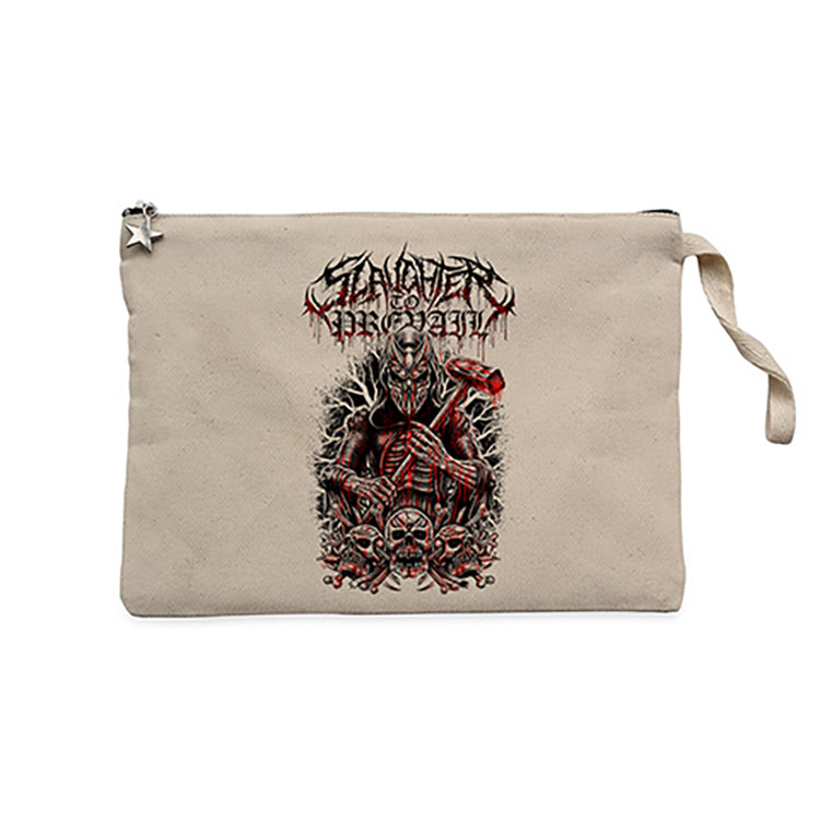 Slaughter To Prevail Skull Krem Clutch Astarlı Cüzdan / El Çantası