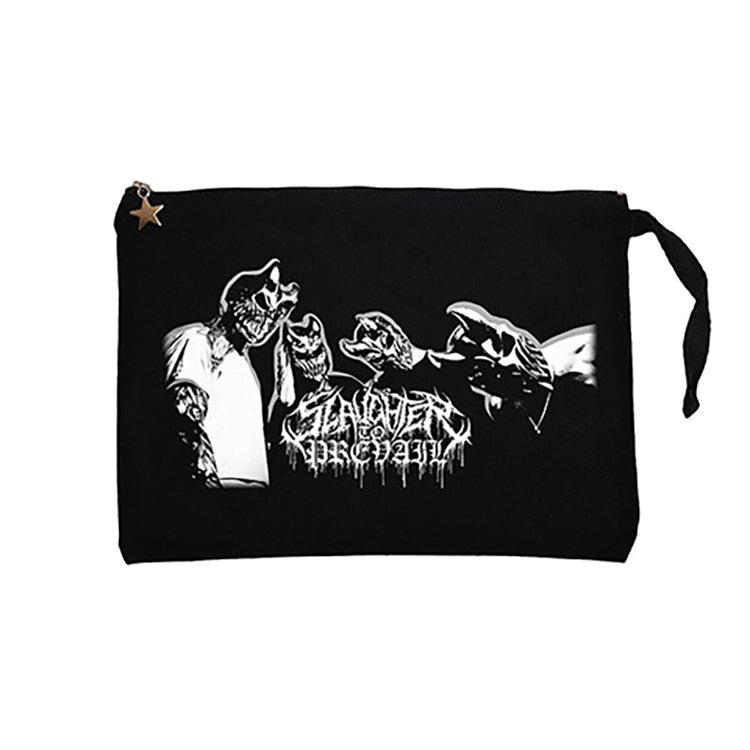 Slaughter To Prevail Group Siyah Clutch Astarlı Cüzdan / El Çantası