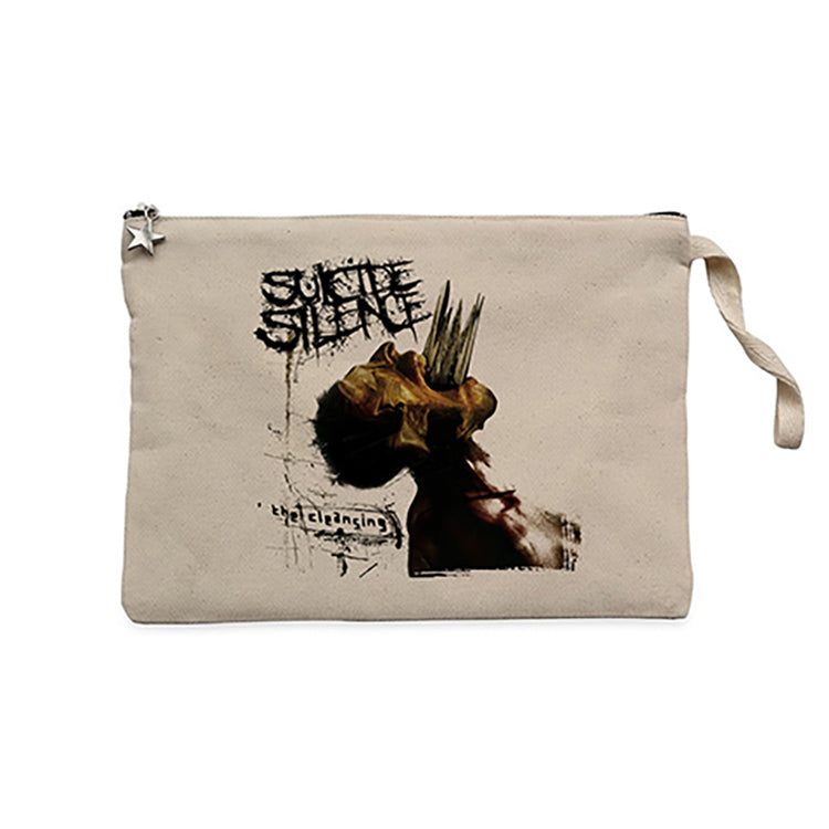 Suicide Silence The Cleansing Krem Clutch Astarlı Cüzdan / El Çantası