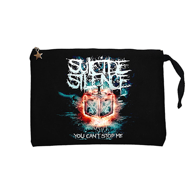 Suicide Silence You Can't Stop Me Siyah Clutch Astarlı Cüzdan / El Çantası