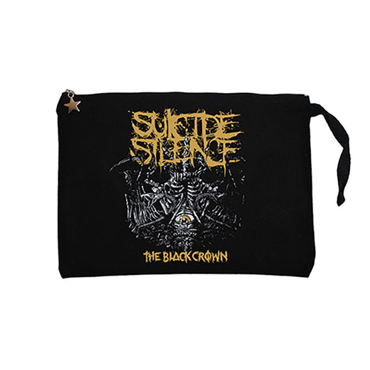 Suicide Silence The Black Crown Siyah Clutch Astarlı Cüzdan / El Çantası
