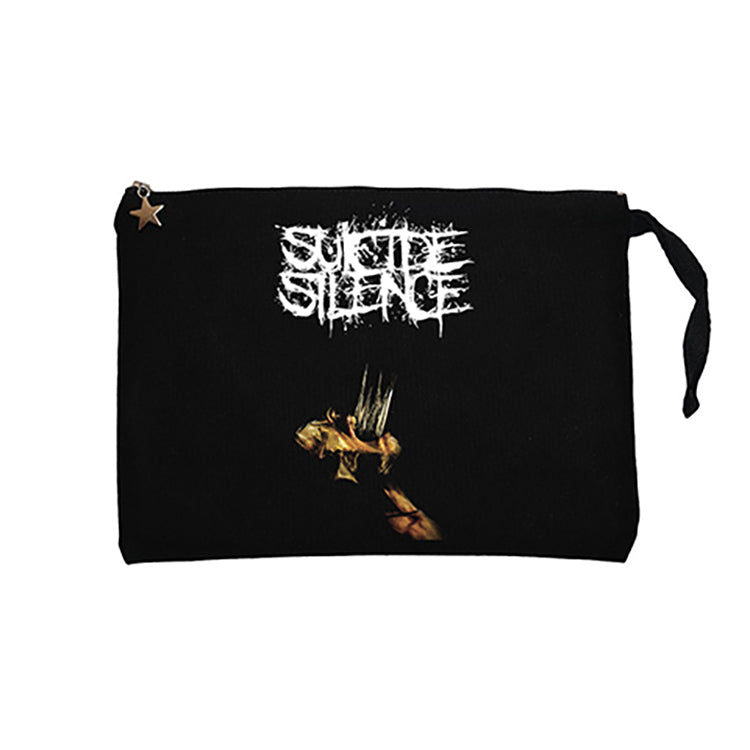 Suicide Silence The Cleansing Siyah Clutch Astarlı Cüzdan / El Çantası
