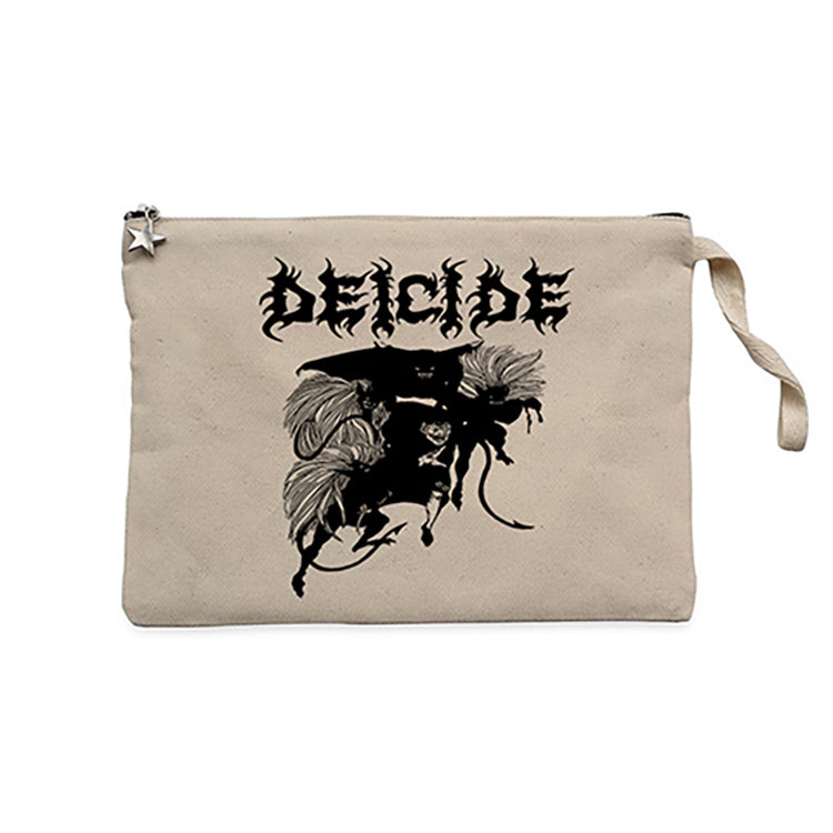 Deicide Band Metal Slayer Krem Clutch Astarlı Cüzdan / El Çantası