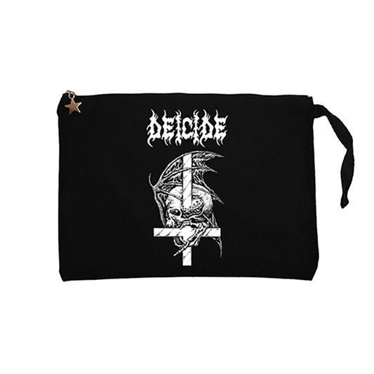 Deicide Design Siyah Clutch Astarlı Cüzdan / El Çantası