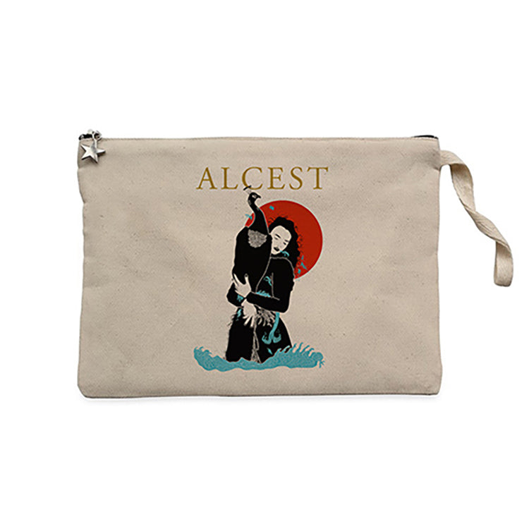 Alcest İllustrator Krem Clutch Astarlı Cüzdan / El Çantası