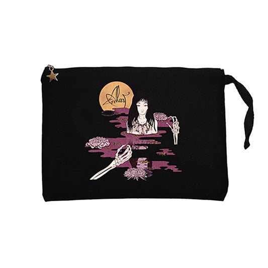 Alcest Kodama Siyah Clutch Astarlı Cüzdan / El Çantası