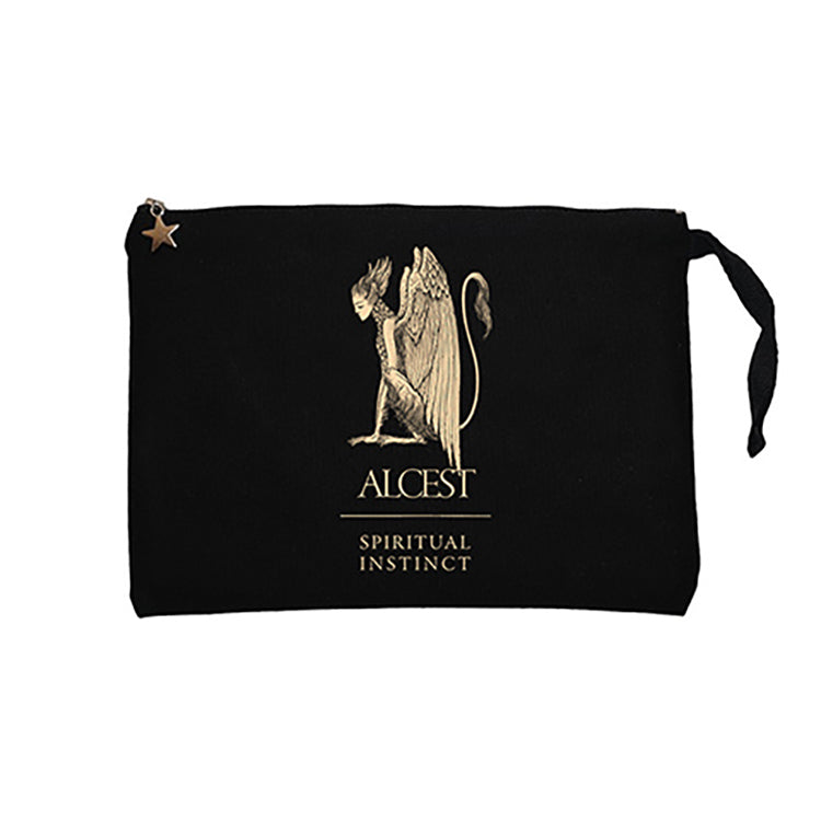 Alcest Spiritual İnstinct Siyah Clutch Astarlı Cüzdan / El Çantası