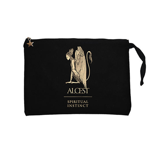 Alcest Spiritual İnstinct Siyah Clutch Astarlı Cüzdan / El Çantası