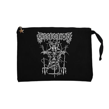 Dissection Satan Skull Siyah Clutch Astarlı Cüzdan / El Çantası