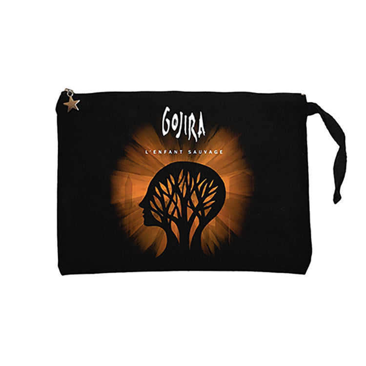 Gojira Le Efant Sauvage Siyah Clutch Astarlı Cüzdan / El Çantası