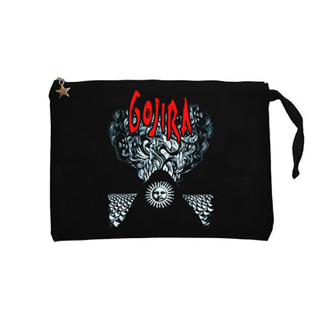 Gojira Magma Siyah Clutch Astarlı Cüzdan / El Çantası